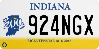 IN license plate 924NGX