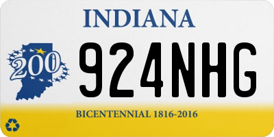 IN license plate 924NHG