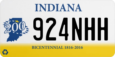 IN license plate 924NHH
