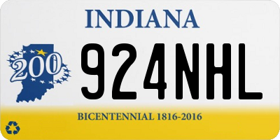 IN license plate 924NHL