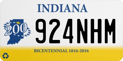 IN license plate 924NHM