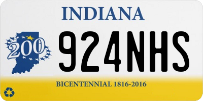 IN license plate 924NHS