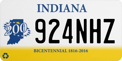IN license plate 924NHZ