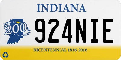 IN license plate 924NIE