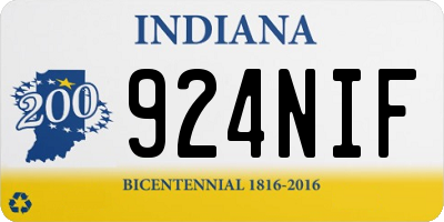 IN license plate 924NIF