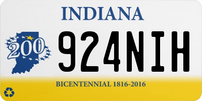 IN license plate 924NIH