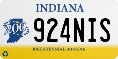 IN license plate 924NIS