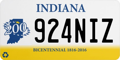 IN license plate 924NIZ