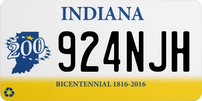 IN license plate 924NJH