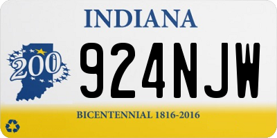 IN license plate 924NJW