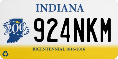 IN license plate 924NKM