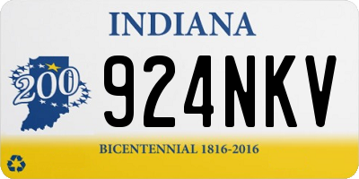 IN license plate 924NKV