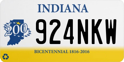 IN license plate 924NKW