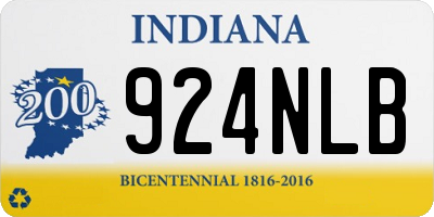 IN license plate 924NLB