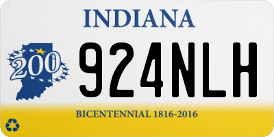 IN license plate 924NLH