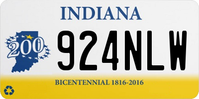 IN license plate 924NLW
