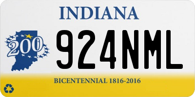 IN license plate 924NML