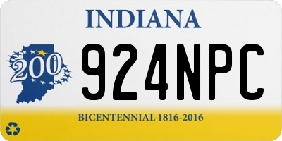 IN license plate 924NPC