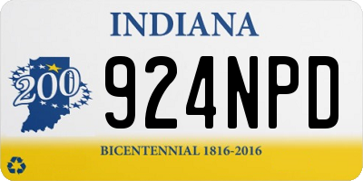 IN license plate 924NPD