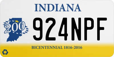IN license plate 924NPF