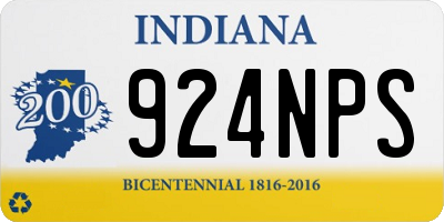 IN license plate 924NPS