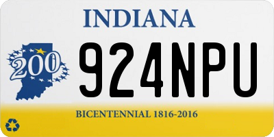 IN license plate 924NPU