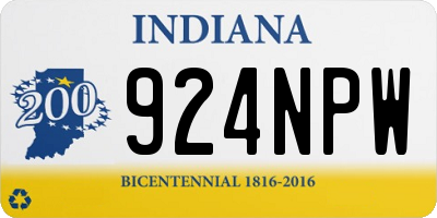 IN license plate 924NPW