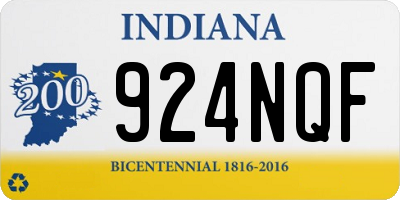 IN license plate 924NQF
