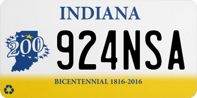 IN license plate 924NSA