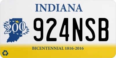 IN license plate 924NSB