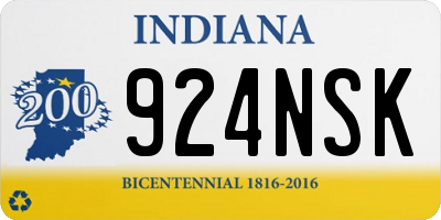 IN license plate 924NSK