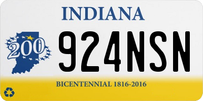IN license plate 924NSN