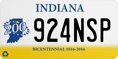 IN license plate 924NSP