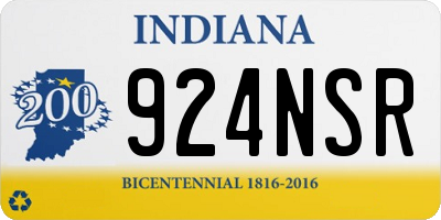 IN license plate 924NSR