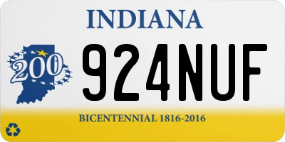 IN license plate 924NUF