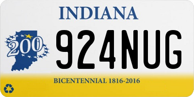 IN license plate 924NUG