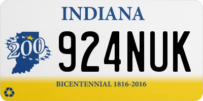 IN license plate 924NUK