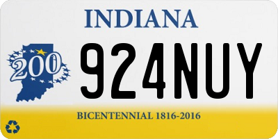 IN license plate 924NUY