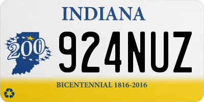 IN license plate 924NUZ