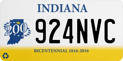 IN license plate 924NVC