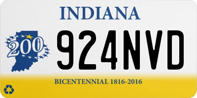IN license plate 924NVD