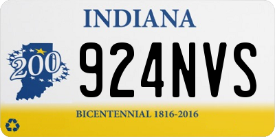 IN license plate 924NVS