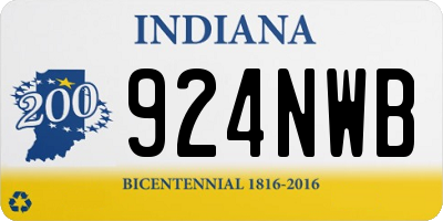 IN license plate 924NWB