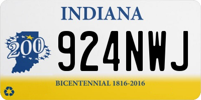 IN license plate 924NWJ