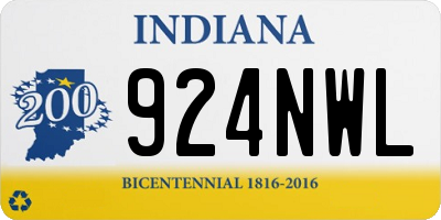 IN license plate 924NWL