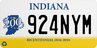 IN license plate 924NYM