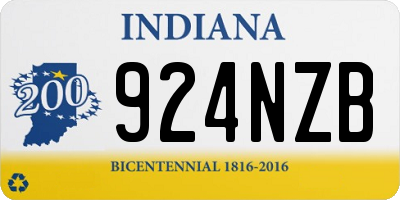 IN license plate 924NZB