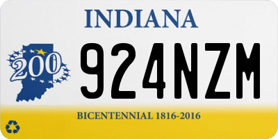 IN license plate 924NZM