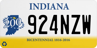IN license plate 924NZW