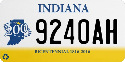 IN license plate 924OAH
